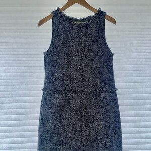 Elegant Michael Kors Navy & White Tweed Dress